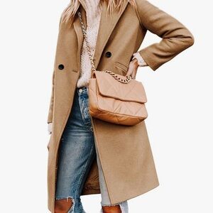 ASOS double breasted long coat 🧥 size 4